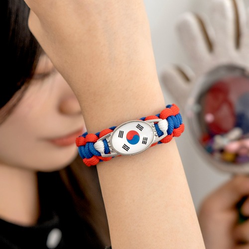 마크라메 태극기 팔찌 DIY